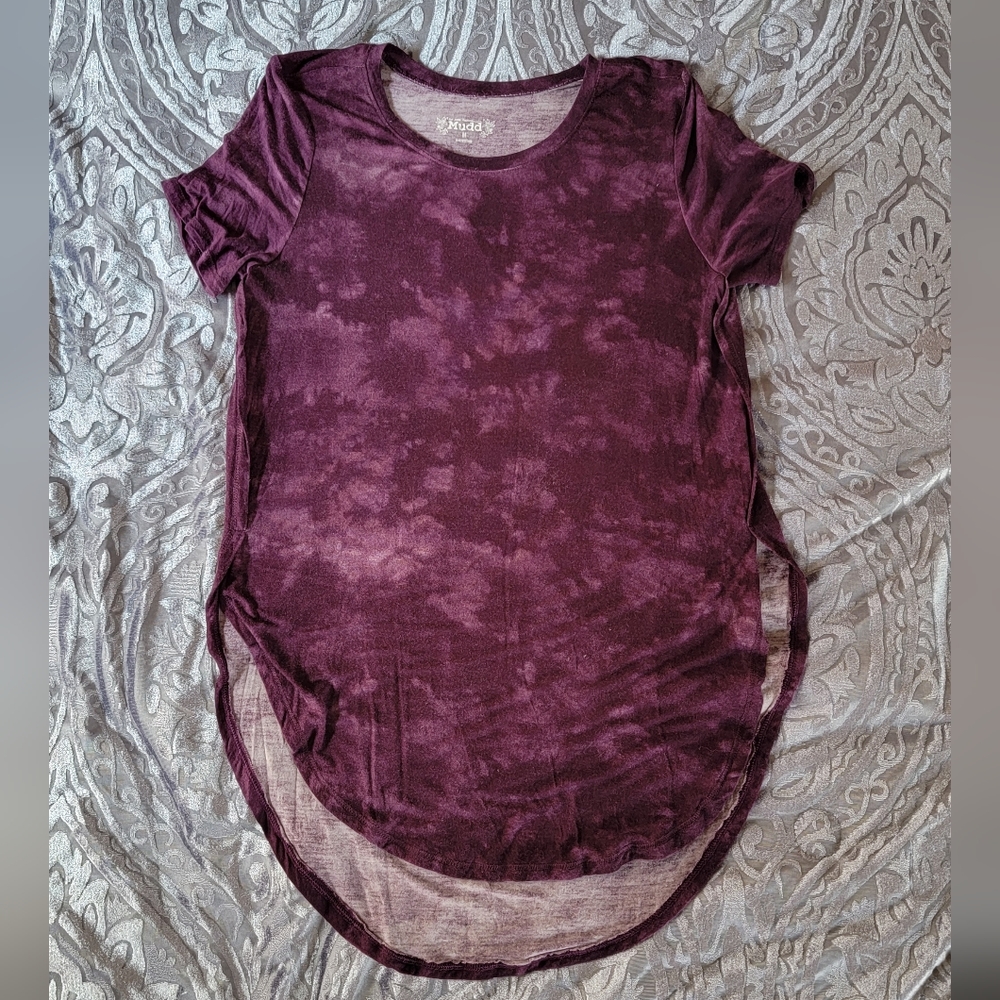 Mudd Tie-dye tunic purple